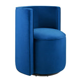 Della Performance Velvet Fabric Swivel Chair