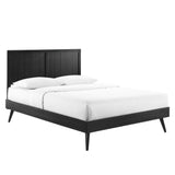Alana Full Wood Platform Bed With Splayed Legs