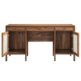 Capri 58" Wood Grain Office Desk