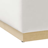 Tilden Large 28" Square Performance Velvet Upholstered Ottoman