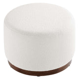 Tilden Large 23" Round Boucle Upholstered Upholstered Ottoman