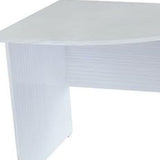 55" White Mirrored Computer Desk With Two Drawers
