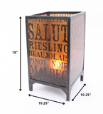 7 X 14 X 12.75 Multi-Color Antiqued 4 Drawer Tabletop Organizer
