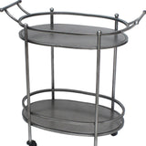 15 X 28 X 31 Bronze Antique Oval Service Cart