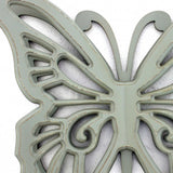 23" X 19" X 4" Gray Rustic Butterfly Wooden Wall Decor