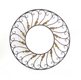 Bronze Round Accent Metal Mirror
