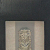 40" X 20" X 3" Black &amp; Brown Facial-Makeup Patterned Plaque - Wall Decor