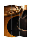 48" X 72" Multi Color Wood Canvas Round Up Screen