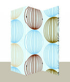 48 X 72 Multi Color Wood Canvas Sphere Screen
