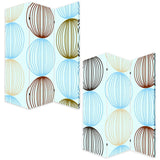 48 X 72 Multi Color Wood Canvas Sphere Screen