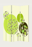 48 X 72 Multi Color Wood Canvas Floral Buds Screen