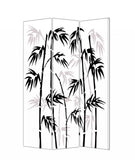 48 X 72 Multi Color Wood Canvas Bamboo Leaf Screen