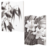 48" X 72" Multi Color Wood Canvas Screen