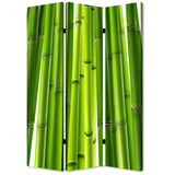 48" X 72" Multi Color Wood Canvas Bamboo Screen