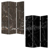 48" X 72" Multi Color Wood Canvas Black Marble Screen