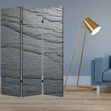 48" X 72" Multi Color Wood Canvas Black Slate Screen