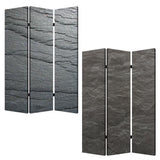 48" X 72" Multi Color Wood Canvas Black Slate Screen