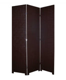 52 X 71 Brown Criss Cross Faux Leather Screen