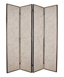84 X 84 Tan Wood &amp; Fabric Screen