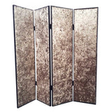 84 X 84 Bronze Wood &amp; Fabric Screen