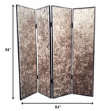 84 X 84 Bronze Wood &amp; Fabric Screen