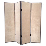 84 X 84 Beige Wood &amp; Fabric Chateau Screen
