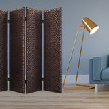 84 X 84 Bronze Wood &amp; Fabric Screen