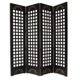 84" X 84" Brown Wood Omega Screen