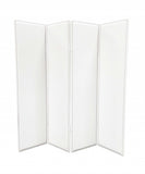 84 X 84 White Faux Leather Screen