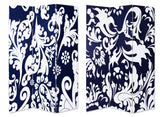 48" X 72" Multi Color Wood Canvas 3 Panel Screen