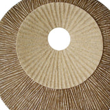 19" X 19" X 2.5" Brown Round Double Layer Ribbed Wall Plaque