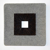 Brown &amp; Gray Square Ribbed Minimalistic Wall Art