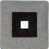 Brown &amp; Gray Square Ribbed Minimalistic Wall Art