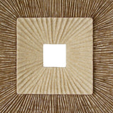 26" X 26" X 2" Brown Concave Square Double Layer Ribbed Wall Plaque