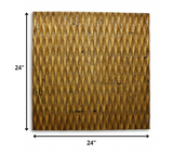 24" X 24" X 1" Raw Wood Look Silver Finish Square Wall Art Medium