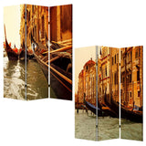 48" X 72" Multi Color Wood Canvas Venice Screen