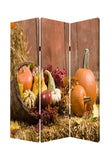 48 X 72 Multi Color Wood Canvas Harvest Screen