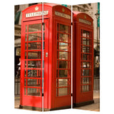 48" X 72" Multi Color Wood Canvas London Screen