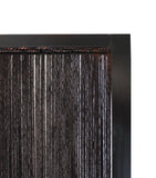 Dark Wood And Water Hyacinth 3 Panel Room Divider Screen