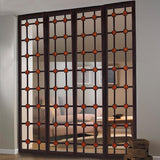 84" X 84" Brown Woood Screen