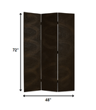 48" X 72" Black Wood Canvas Screen