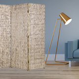 63" X 72" Silver Wood 3 Panel Screen