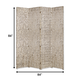 84" X 84" Silver Wood Screen