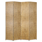 84" X 84" Gold Wood Screen