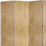 84" X 84" Gold Wood Screen