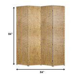 84" X 84" Gold Wood Screen
