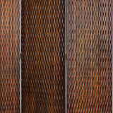 1" X 63" X 72" Brown Wood 3 Panel Screen