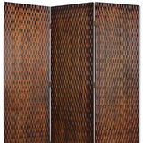 1" X 63" X 72" Brown Wood 3 Panel Screen