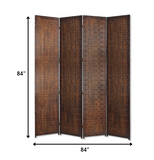 84" X 84" Brown Wood Screen