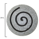 14" X 14" X 2" Gray Round Modern Spiral Wall Art
